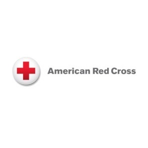 american red cross logo, a red cross on a white circle
